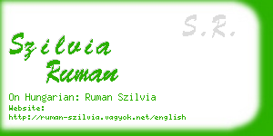 szilvia ruman business card